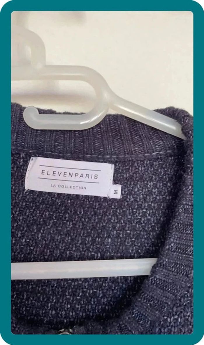 Pull zippé marine - photo numéro 2