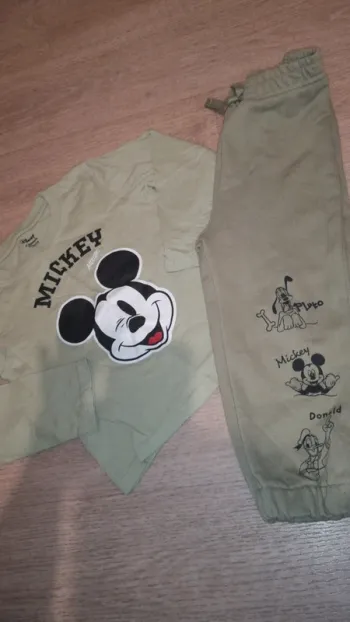 Emsenble jogging mickey vert