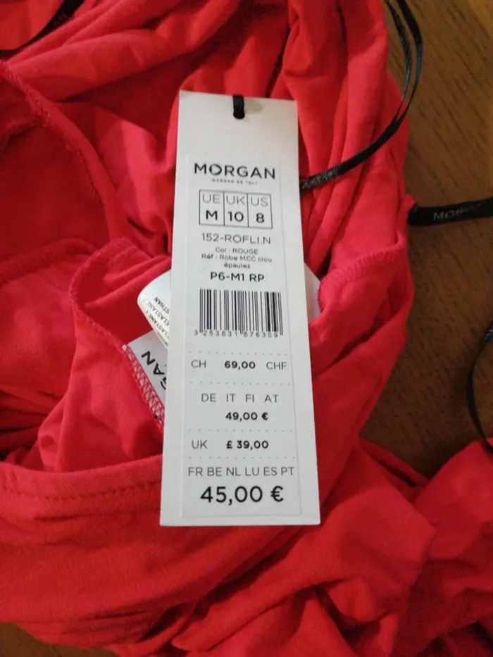 Robe rouge à manches 3/4 Morgan taille 38 - photo numéro 5