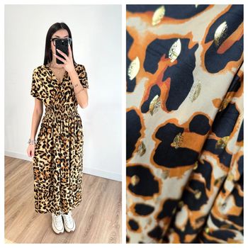 Robe longue léopard