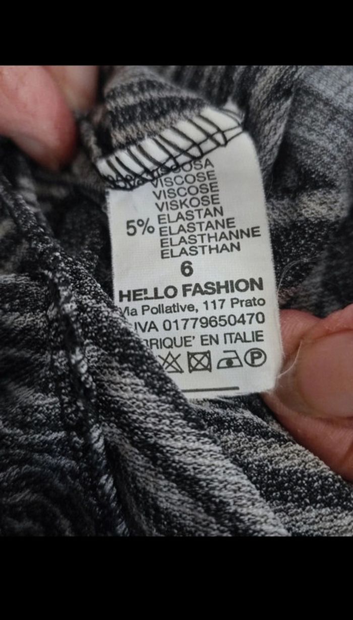 Robe d'automne à motifs noirs et gris Hello Fashion - photo numéro 3