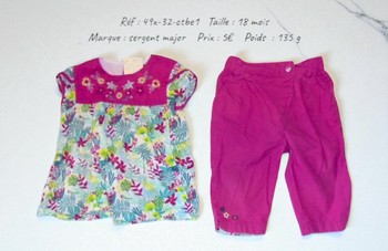 Ensemble 18 mois Sergent major (49x-32-ctbe1)