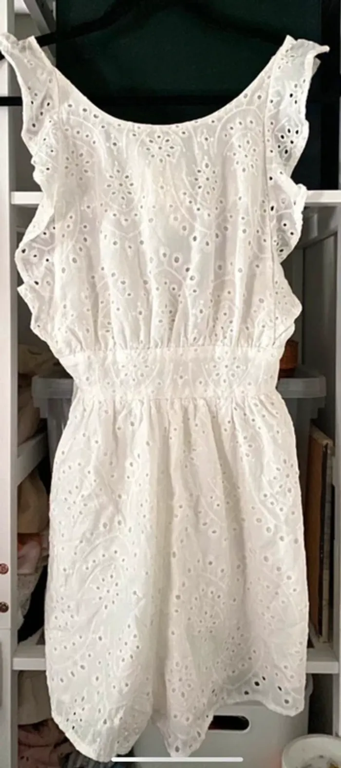 Combishort Blanche Romantique Brodé Taille M - photo numéro 10