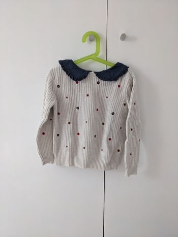 Pull a col claudine coton monoprix 6 ans