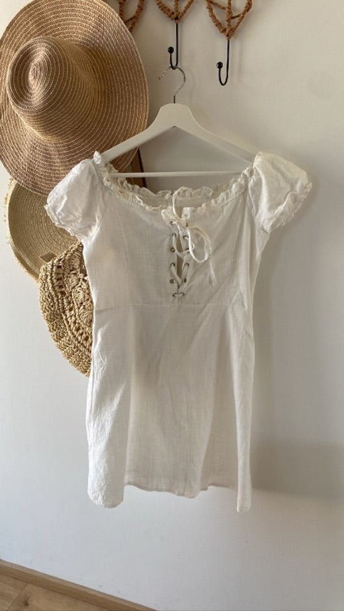 Robe blanche courte été