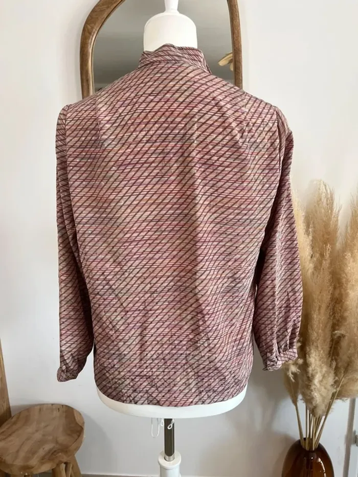 Blouse rayée rosé vintage japonais - photo numéro 5