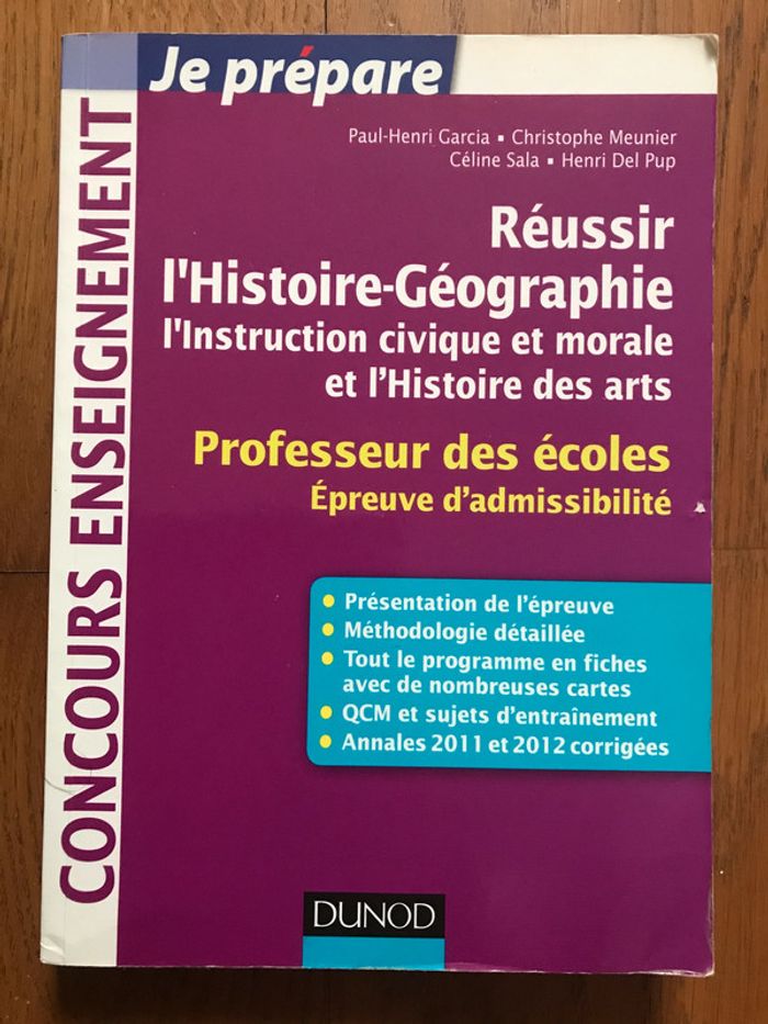 Réussir l'Histoire-Géographie, l'IMC et l’Histoire des Arts - Professeur des écoles - admissibilité