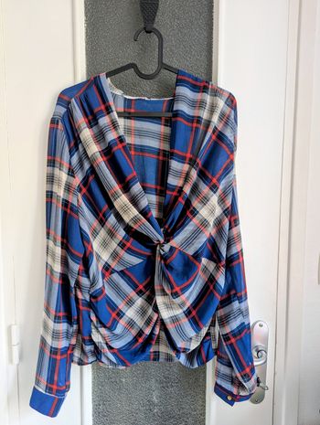 Blouse bleu et rouge camaïeu taille 38