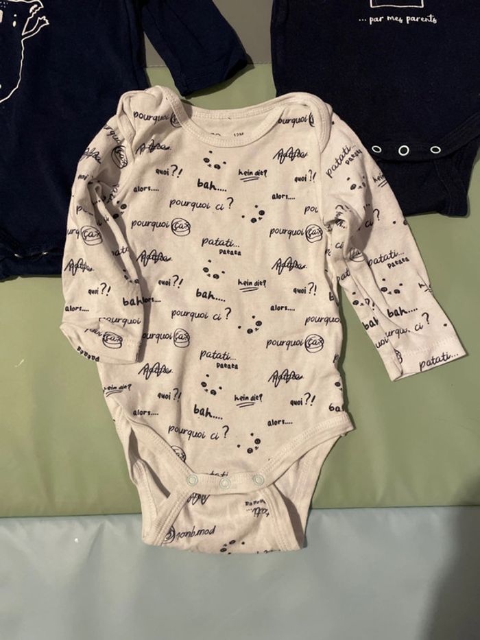 Mot de 3 bodies 12 mois - photo numéro 2