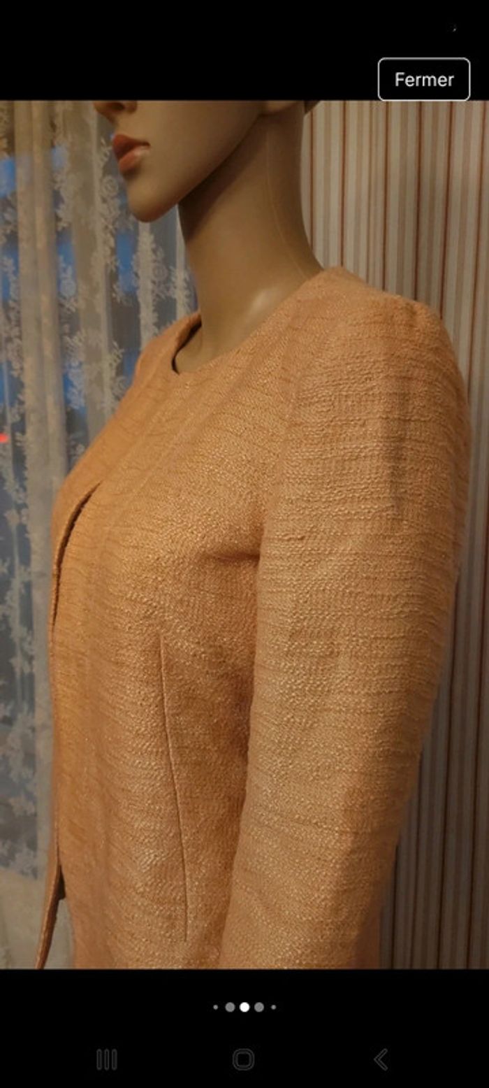 Blazer ouvert Bel & Bo taille 38 couleur Abricot - photo numéro 4