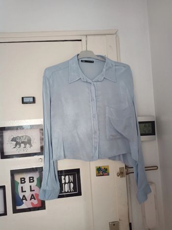 Chemise satinée courte Zara M