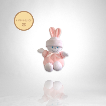 Peluche lapin rose bonnet Gipsy A936