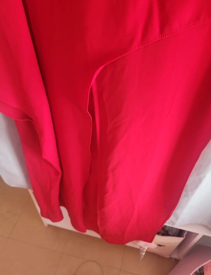 Blouse longue asymétrique rouge zara - photo numéro 6