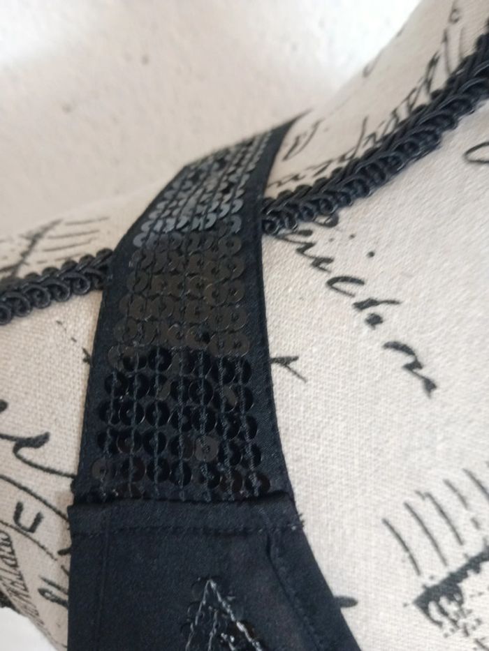 🖤 Débardeur noir à sequins Cache-Cache Taille 3 Très bon état - photo numéro 10