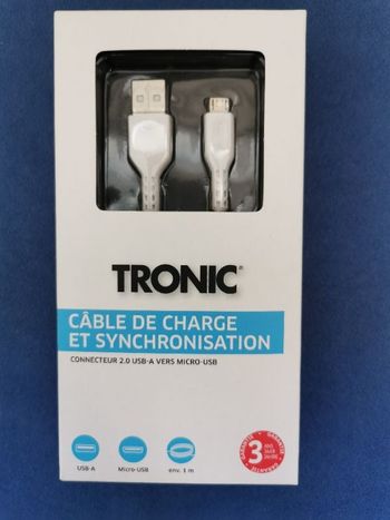 Cable de charge et synchronisation USB A - micro USB neuf
