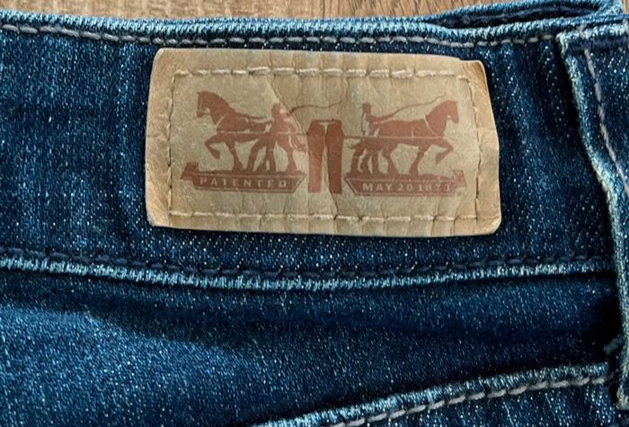 Jean/pantalon bleu marine Levi's Mid Rise Skinny, femme, taille W 26 (36 taille française) - photo numéro 8