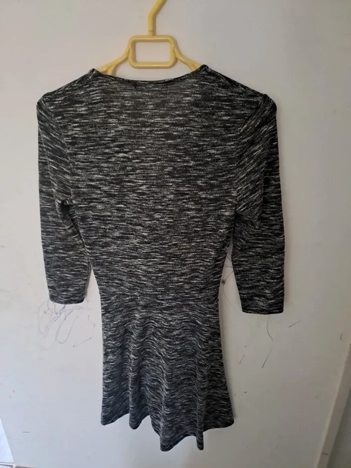 Robe cache cœur grise Mango Taille S - photo numéro 8