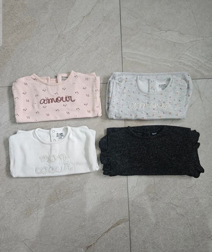 🧸 Lot de 4 pulls Kiabi - Taille 24 mois 🧸