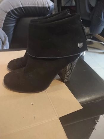 Bottines originales et rock talon serpent argenté Lollipops