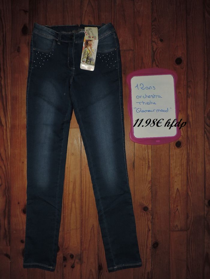jeans orchestra thème "glamour mood" taille 12 ans neuf