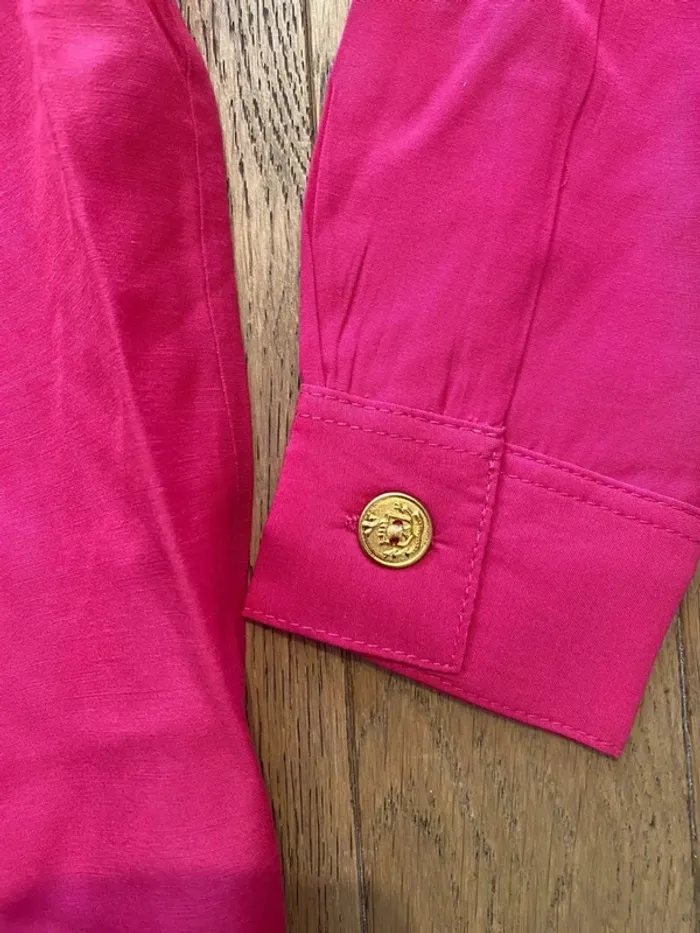 Chemisier vintage rose fushia neuf taille 34/36 - photo numéro 4
