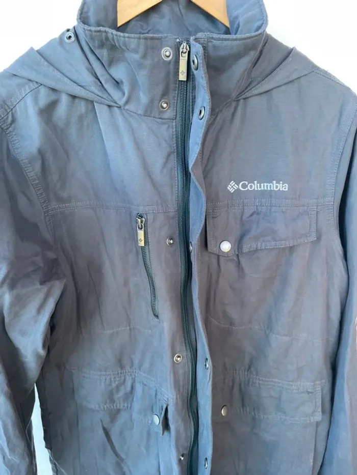 Columbia Coupe-Vent Gris à Capuche Homme M – Veste Windbreaker Zip - photo numéro 8