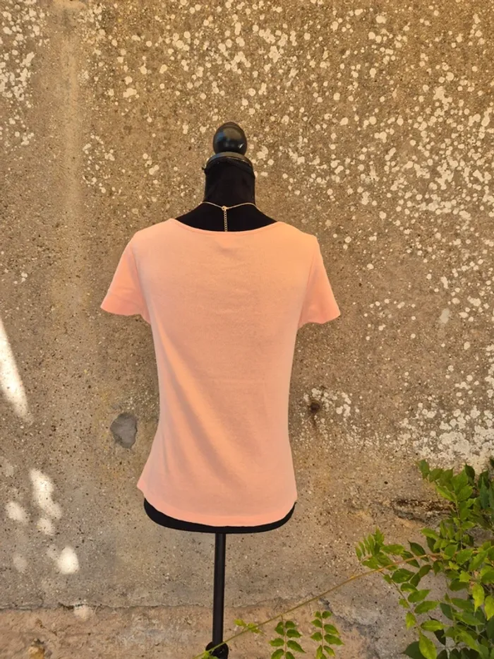 T-Shirt Phildar en coton abricot T.36 - photo numéro 2