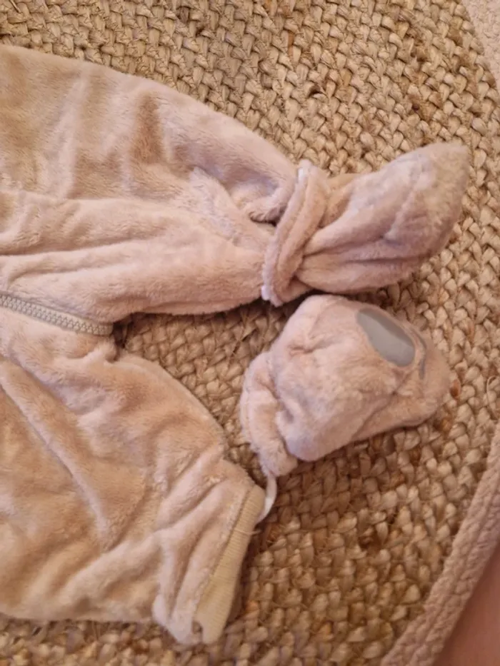 Combinaison pilote beige mixte bébé 3mois - photo numéro 2
