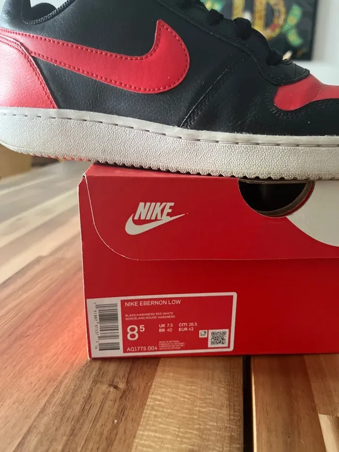 Nike Ebernon low rouge et noir - photo numéro 5