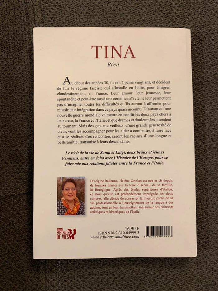 Livre Tina Hélène Ortolan ( témoignage ) - photo numéro 2