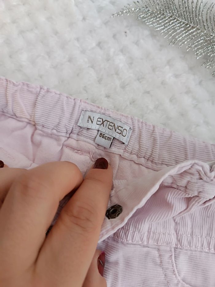 🔸Jupe velours côtelé rose pâle In Extenso - 24 mois🔸 - photo numéro 2