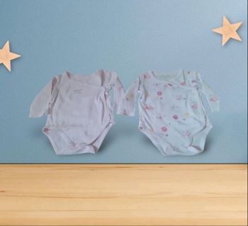 Lot de 2 bodies fille 3 mois mon premier sergent major