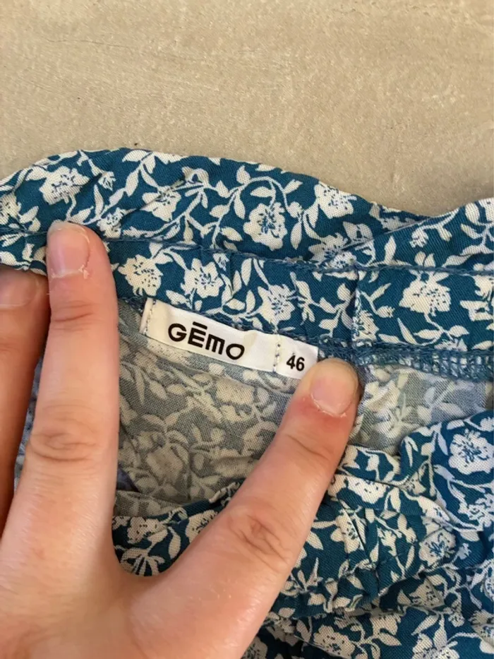 Débardeur gemo bleu à fleurs - photo numéro 3