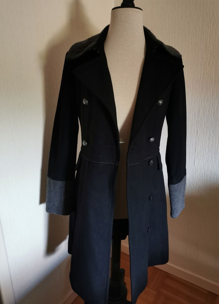 Manteau mi long noir et gris Mexx - photo numéro 5