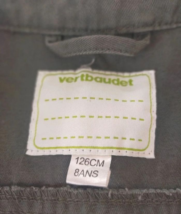 Veste en toile neuve fille verte 8 ans Vertbaudet baudet - photo numéro 3