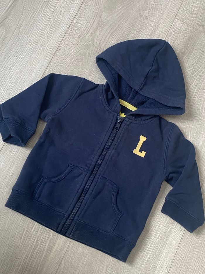 Gilet à capuche bleu marine - Tape à l'œil - 4 mois - photo numéro 2
