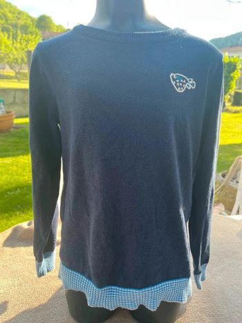 Pull bleu marine DPAM neuf sans étiquette
