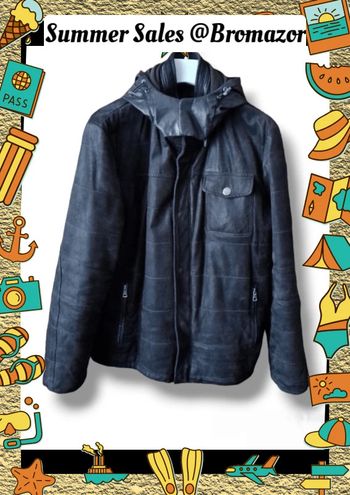 Blouson vintage en cuir Olly Gan taille XL