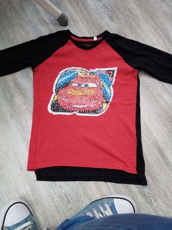 T shirt manche longue cars strass T. 122