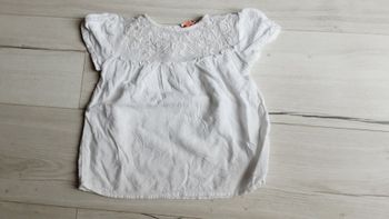 Vêtement fille tee-shirt manches courtes blanc Tape à l’œil TAO 5 ans