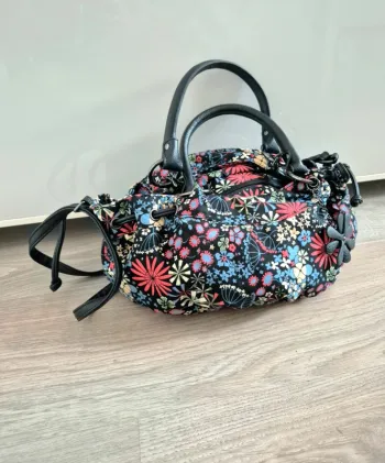 Sac a main tissu fleurie