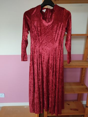 Robe cintrée aspect velours en 38