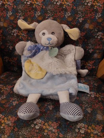 #01 - Baby Nat' - doudou marionnette chien Douillettes