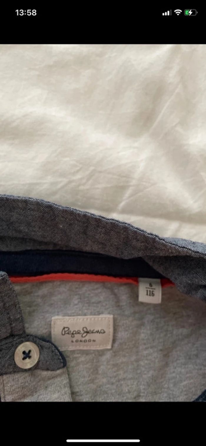 Polo manche longue 6 ans pépé jeans - photo numéro 5