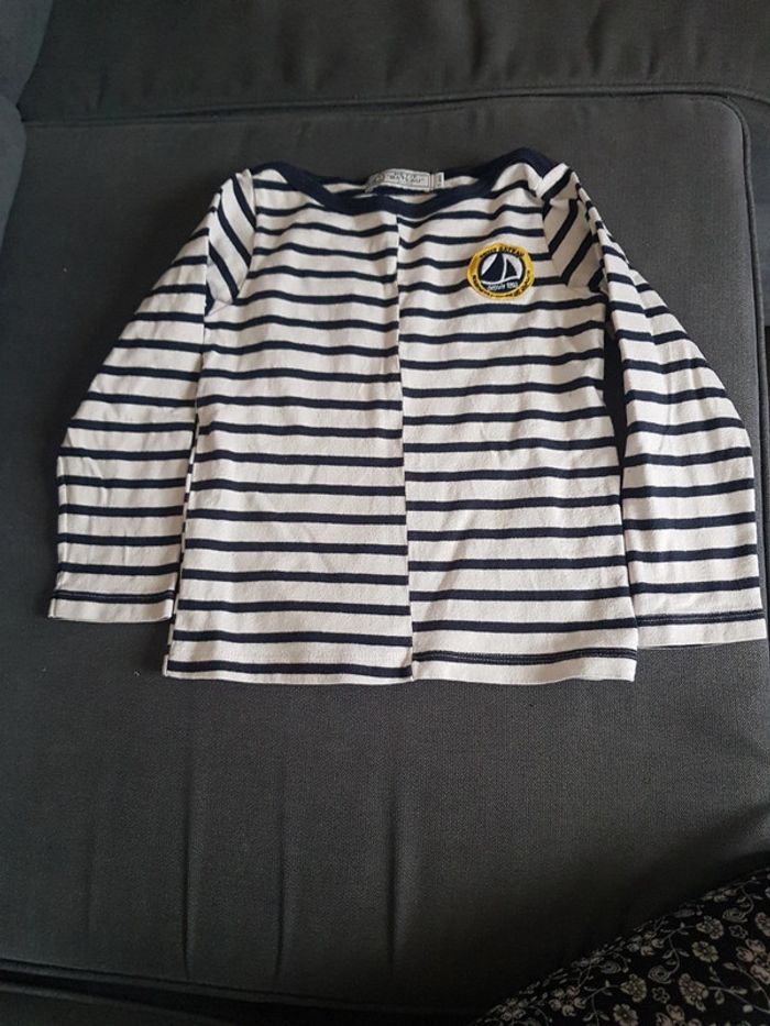 Tee shirt manche longue garcon petit bateau