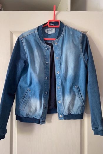 Veste en jean effet usé taille S