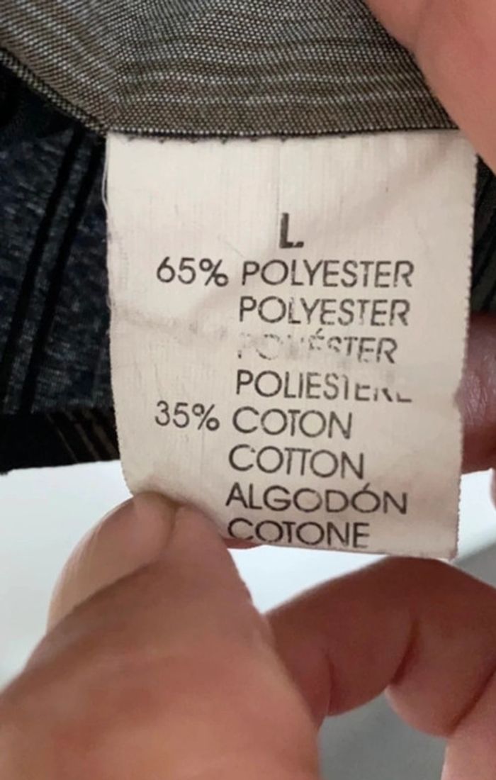 Jolie chemise marine et gris In Extenso taille L - photo numéro 5
