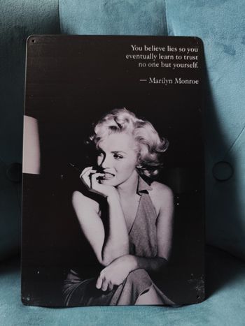 Plaque métal Marylin Monroe neuve 20x30cm