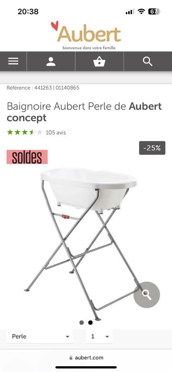 Baignoire perlé Aubert