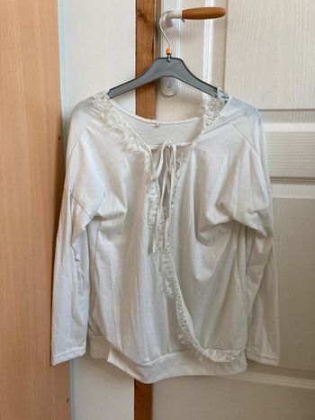 Blouse manches longues croisée blanche